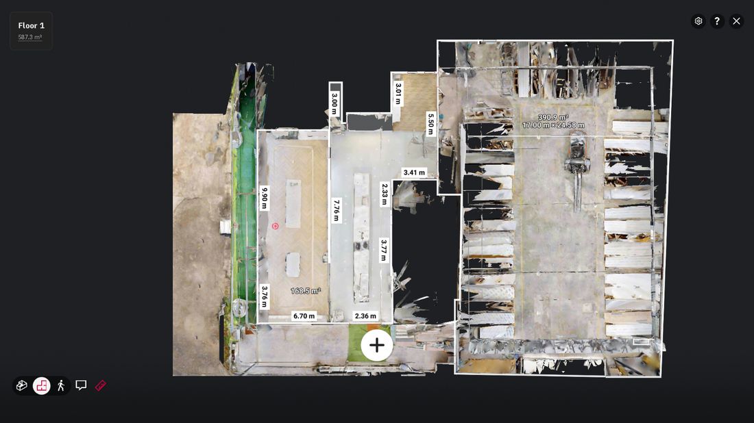 ระบบวัดระยะและพื้นที่แบบ 3D ในโชว์รูม Knight Furnich