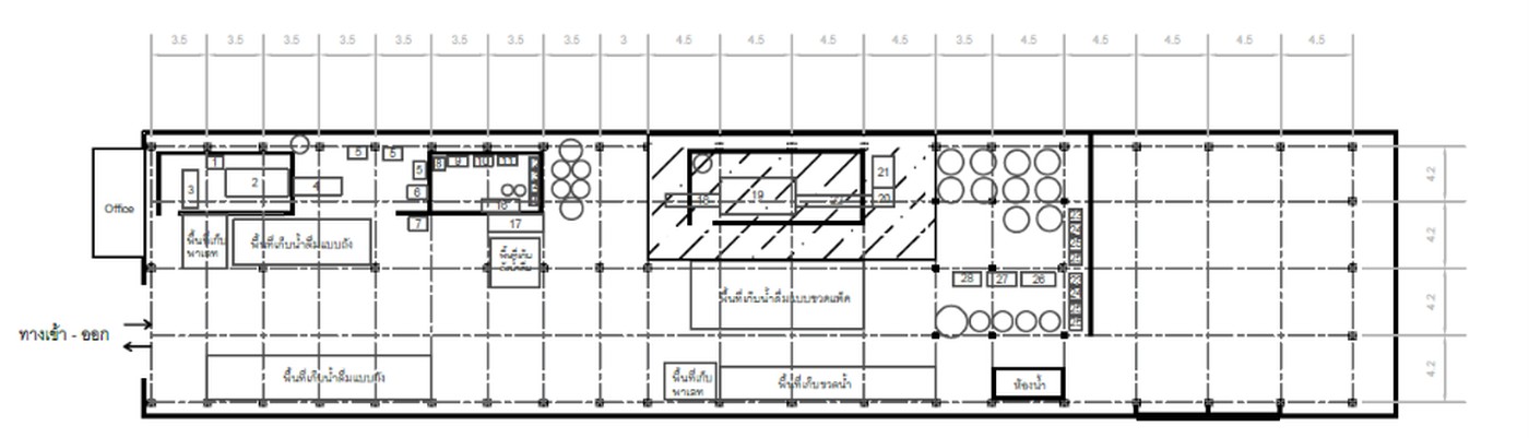 AutoCAD แผนผังโรงงานทริเม็นดัส มาตราส่วน 1:200